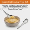 2 Pcs Slotted Spoons, Stainless Steel Caviar Colander Spoon for