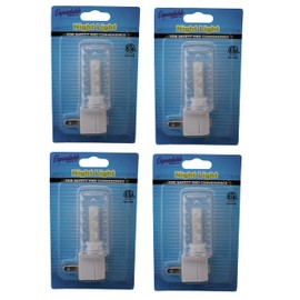 Plug in LED Night Light with Switch - Manual On/Off Nightlight for Bathroom, Hallway, Garage, Bedroom by Dependable Industries - Bright White Light, ETL Listed (Art Deco, 4)