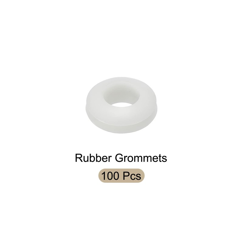 Rebower Rubber Grommets Flexible Wire Hole Plugs 10mm Mounting Diameter,