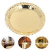 Round Decorative Dinner Plate Stainless Steel Storage Tray for Jewelry