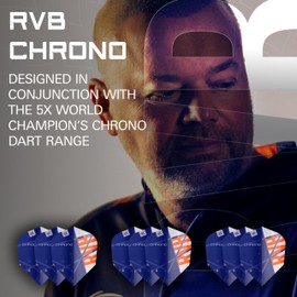 TARGET Darts Raymond van Barneveld Chrono Pro Ultra Dart Flights, 9 Pack | Professional Dart Accessories, Dart Flight Set, Multipack Flights Set – NO.6 Shape