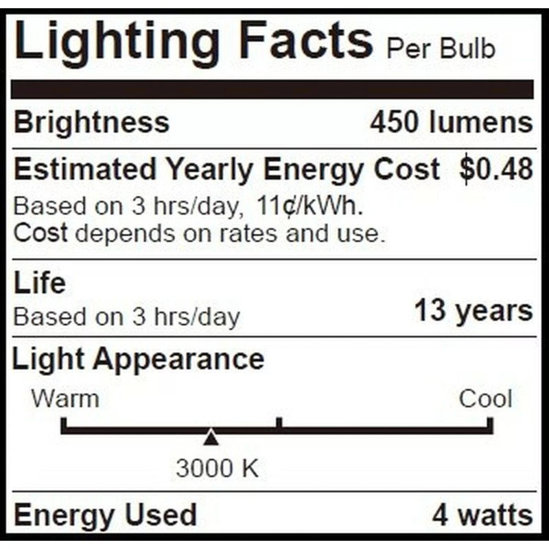 Bioluz LED T10 Dimmable LED Filament Bulb 4W (40W Equivalent)