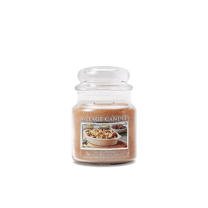 Village Candle Savory Stuffing Candle, Medium Apothecary, 14oz