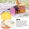 Bento Lunch Box ABS Separate Compartments with Buckle Handle Leakage