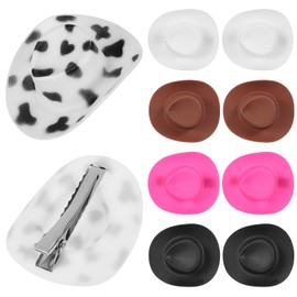 Beavorty Stylish Mini Hat Clips 10 Pcs No Crease Hairpin for Women Cowboy Clip for Parties