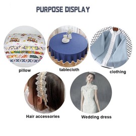 30 Yard Embroidered Lace Border, Lace Trim, Fabric Lace Ribbon, Gift Ribbon, Lace Ribbon, Sold by the Metre, Lace Trim for DIY Crafts, Sewing, Christmas, Wedding, Party, Decoration, Flowers, Gift