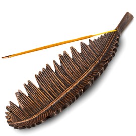 Raajsee Incense Holder Set with Nag Champa Incense Sticks 15gm, Leaf Incense Stick Burner, Brass Incense Burner,Modern Stick Incense Holder for Yoga, Meditation,Home Décor Size 10x4 inches Copper