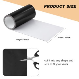 Magnetic Vent Covers for Home Floor Easily Cut Air Magnetic Vent Covers for Ceiling Thick Register Vent Cover for Wall Ceiling RV, HVAC, Air Conditioner, Fireplace and Furnace Vents (4 x 79 Inch)