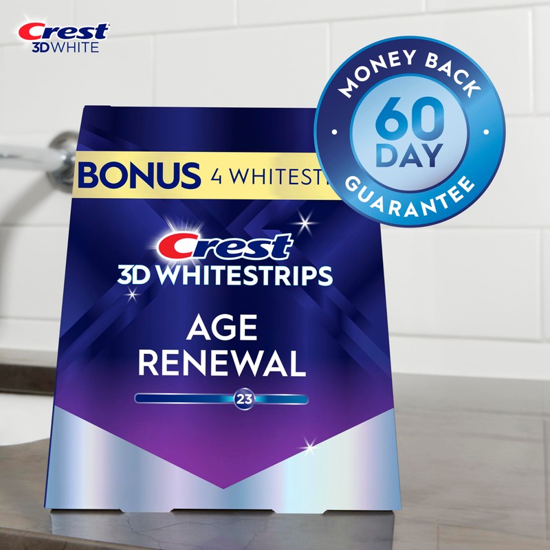 Crest 3D Whitestrips Age Renewal – Teeth Whitening Kit, 24