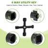 TFMUZERT Water Meter Key 16 Inch with 4-Way Utility Key,