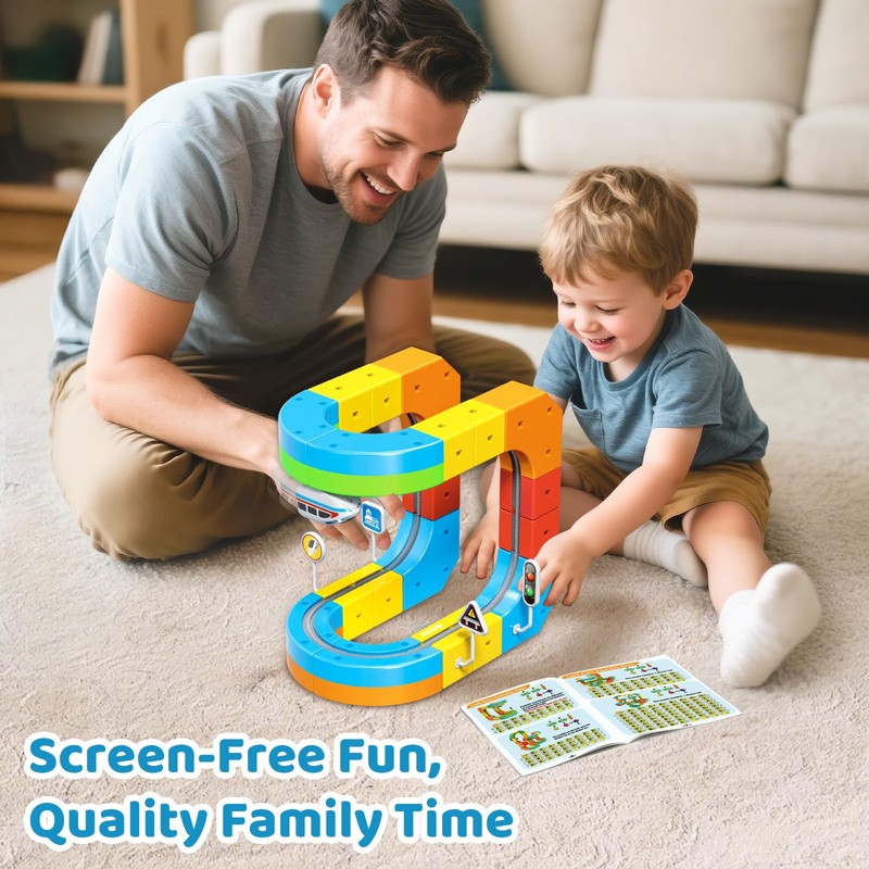 KlickRail Electric Train Set Flexible Race Track for Kids 4