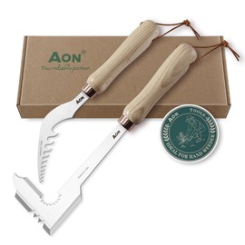 AON 2-Pack Weed Remover Tools & Manual Weeding Tool, Garden Weeder & Dandelion Removal Tools, Ergonomic Root Puller for Effortless Lawn, Patio Weeding, Block Paving & Driveway Cleaning