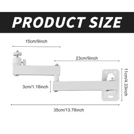 lemgyiamz Foldable Projector Wall Mount, Projector Mount Wall with 360° Swivel Arm, Multi-Angle Adjustable Projector Stand, Projector Mount Ceiling for Home Cinema, Playroom, Office