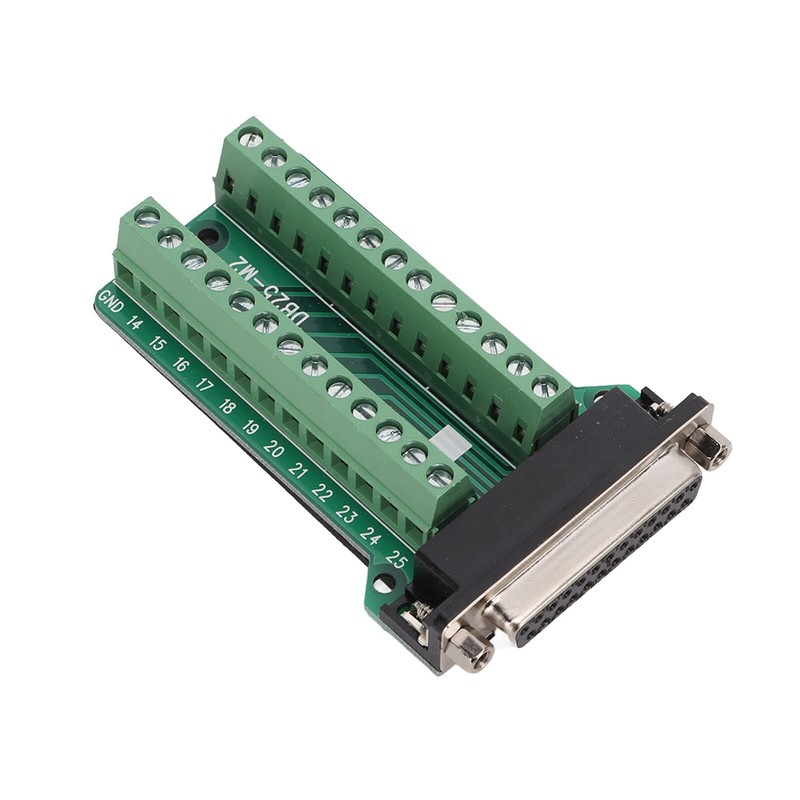 Xingdianfu D-SUB 25Pin DB25-M2 Female Breakout to PCB Terminals Connectors
