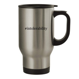 #intolerability - 14oz Stainless Steel Travel Mug, Silver