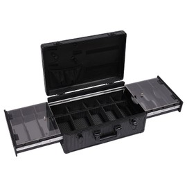 Professional Barber Case, Versatile Salon Hair Styling Tools Organizer Detachable Hairdressing Tool Hairdressing Tool Storage Box, Black