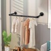Jeasor Industrial Iron Pipe Clothes Hanging Bar DIY Wall-Mounted Garment