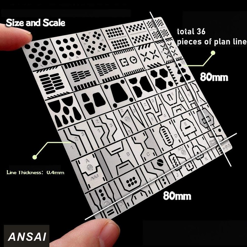 for Hobby Model Craft GK Tool Carving Auxiliary Ruler Stainless