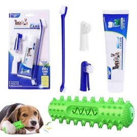 juguete perro indestructible, Mordedera para perro, Incluye paquete cepillo dientes perro y juguetes antiestres para perros, Adecuado para perros grandes y medianos (Verde)