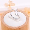 FLYOW Sterling Silver True Love Waits Heart Cross Adjustable Wrap