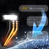 PGTOPONE Smoked Shell Clear Lens Sequential Flash Signal DRL Side