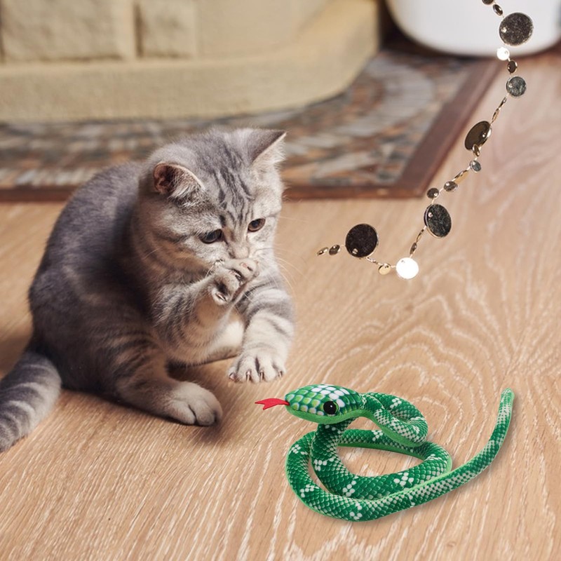 Andiker Catnip Toy,31.5inches Stuff Snake Interactive Snake Toy for Cats
