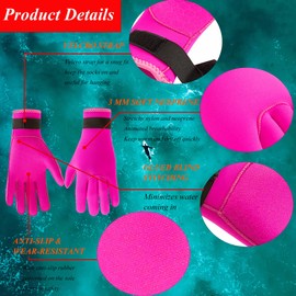 YDQUANI Wetsuit Gloves 3mm Neoprene Diving Gloves Thermal Anti-slip Scuba Gloves for Women Kids Snorkeling Kayaking Swimming Surfing Fishing