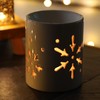 White Christmas Tree-Snowflake Ceramic Decor Wax Melt Burner Tea Light