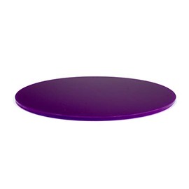 Acrylic Placemat 320mm Diameter Round Hardwearing & Long Lasting Plastic (Purple, 4)