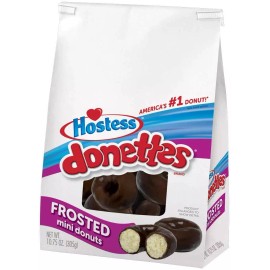 Hostess Donettes - Frosted Mini Donuts - Chocolate Flavored Donuts - 10.75 Oz...