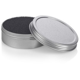 Makeup Cosmetic Brush Cleaner Sponge for Eyeshadow, Blush, Foundation Powder Color Removal Quick Switch - 2 oz Silver Screwtop Tin, Perfect for Travel, Makeup Bag, Gym