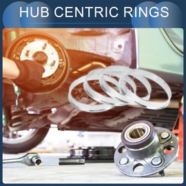 INFINAUTO Hub Centric Rings, 64.1mm ID to 66.1mm OD Vehicle Wheel Hubrings Aluminum Alloy, 4 Pcs