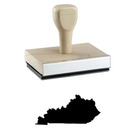 Infusion Kentucky State Rubber Stamp, 1 X 2'' Wood Stamp