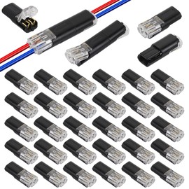Car Cable Connectors Waterproof 2-Pin Cable Connector 12 V Pack of 30
