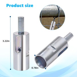 Fixing Twist Ties Tool 9 Gauge Drill Chuck Tool Compatible with Chain Link Wire Fence and Loop FenceS,Replace Easy Twist Fence Ties Tool