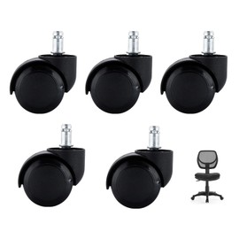 CLKE Bürostuhlrollen, Nylonrollen für Möbel, 11 mm x 22 mm Vorbau, 360 Grad Stuhlrollen, Ersatz für Bürostühle, Gaming-Stuhl, Drehstuhl, 5 Stück