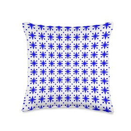 Geometrical Stars Vintage Compass Rose Nautical Design Throw Pillow