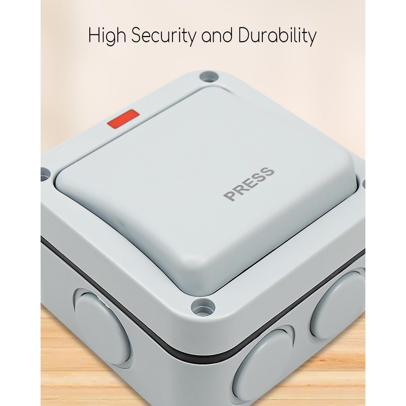 Waterproof Wall Push Button Release Switch, Garage Door Opener Surface
