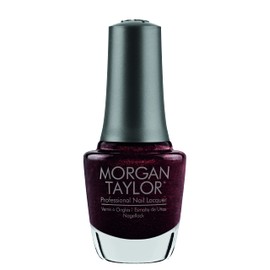 Morgan Taylor Nail Lacquer (Seal The Deal) Dark Red Nail Polish, Finger Nail Polish, Long Lasting Nail Polish, Sparkle Red Nail Lacquer, Finger Nail Polishes.5 ounce