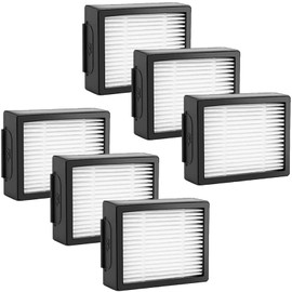 6 Stück Ersatz Filter Kompatibel mit iRobot Roomba i7, i7+, i3, i3+, i5+, Combo i5+, Combo j5+, i8, E5, E6, i1, i4 Serie HEPA Luftfilter Ersatzfilter Zubehör (Nicht für Combo J7+/J9+) Schwarz