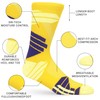 MAKABO Men's Cushioned Athletic Socks 3-Pack, Cushioned Crew Socks with