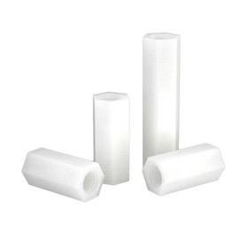 MOOPW Nylon Standoffs Screws Double Through Female Threaded Insulation Plastic Studs Hollow Hex Spacer Standoffs PCB Motherboard Pillar M2.5 x 30mm 20 Pcs