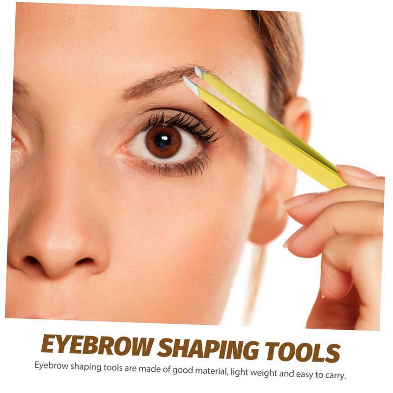 NOLITOY Sets Essential Eyebrow Tweezers Portable Trimming Clamp for Brows