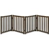 LZRS 4-Panel Wooden Free Standing Foldable Dog Gate Indoor –