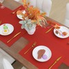 SHACOS Placemats Set of 6 Woven Vinyl Christmas Place Mats