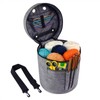 igadgitz home U7267 Round Polyester Knitting Bag, Round Yarn Storage