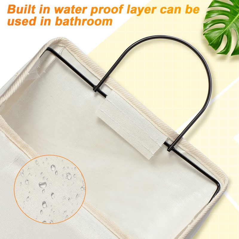 Chumia 6 Pack Wall Hanging Storage Basket Bathroom Closet Hanging