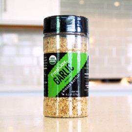 FreshJax Premium Organic Spices, Herbs, Seasonings, and Salts (Certified Organic Garlic Minced - Large Bottle)