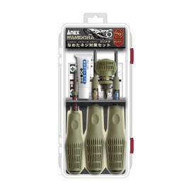 70th Anniversary Limited Color ANEX Allidora Set with Case 3980-S2L Screw Slip Solution +1 x 75 / +2 x 100 / -6 x 100 / +2 x 23 Penetrating Screwdriver / Bisbreaker Wanidra Jr Set