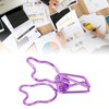 100Pcs Binder Clips Hollow Cute Bear Shape Sturdy Metal Small